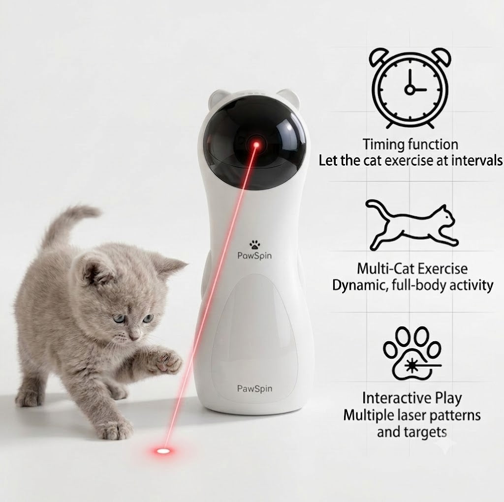 PawSpin™ Automatic Laser Cat Toy
